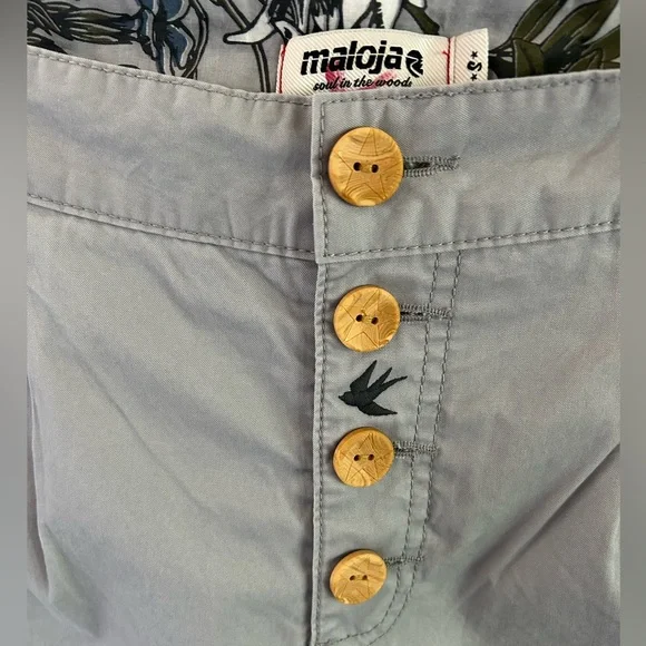 Maloja CharlyM Twill Bike Pants in Light Gray Smoke Size Medium Hiking Outdoors - Picture 4 of 16